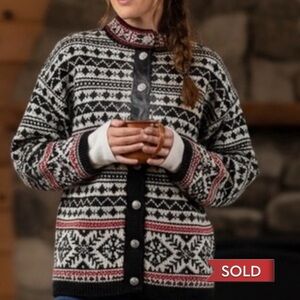 ♻️SOLD♻️ L.L. Bean Vintage Nordic Cardigan Fair Isle Sweater Medium